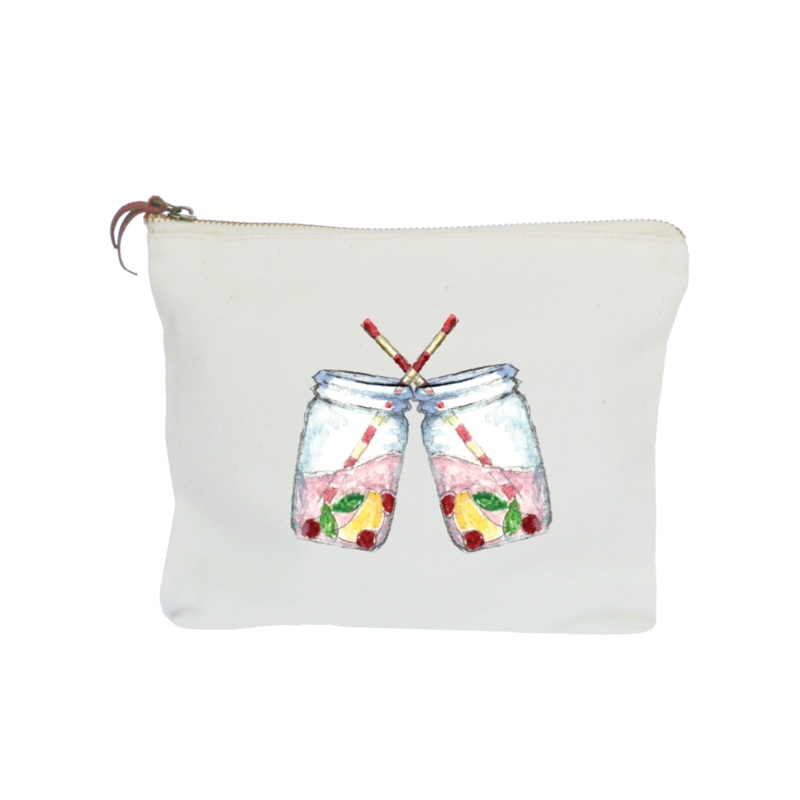 mason jars zipper pouch