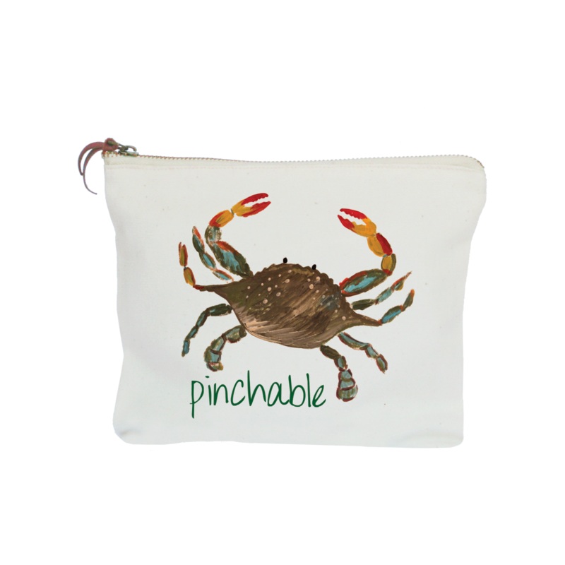 pinchable brown zipper pouch