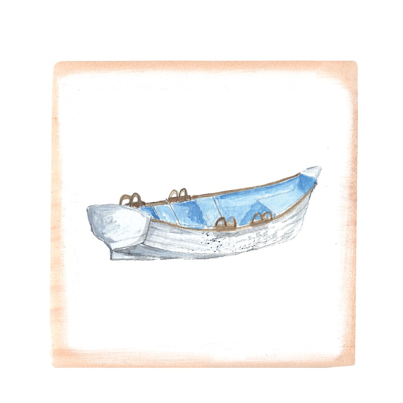 rescue boat square wood block