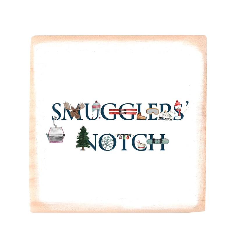 smugglers’ notch square wood block
