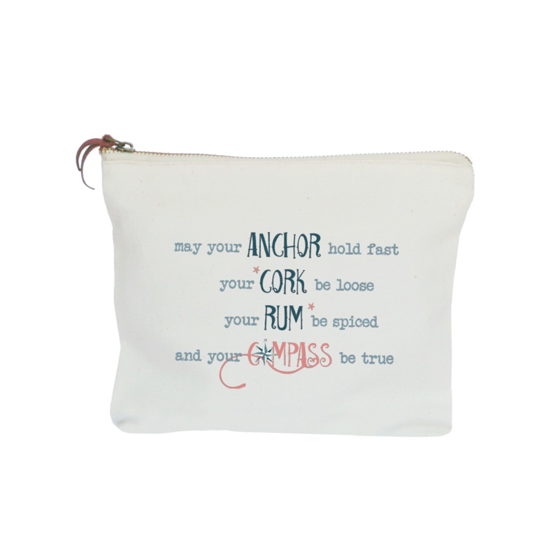 true compass zipper pouch