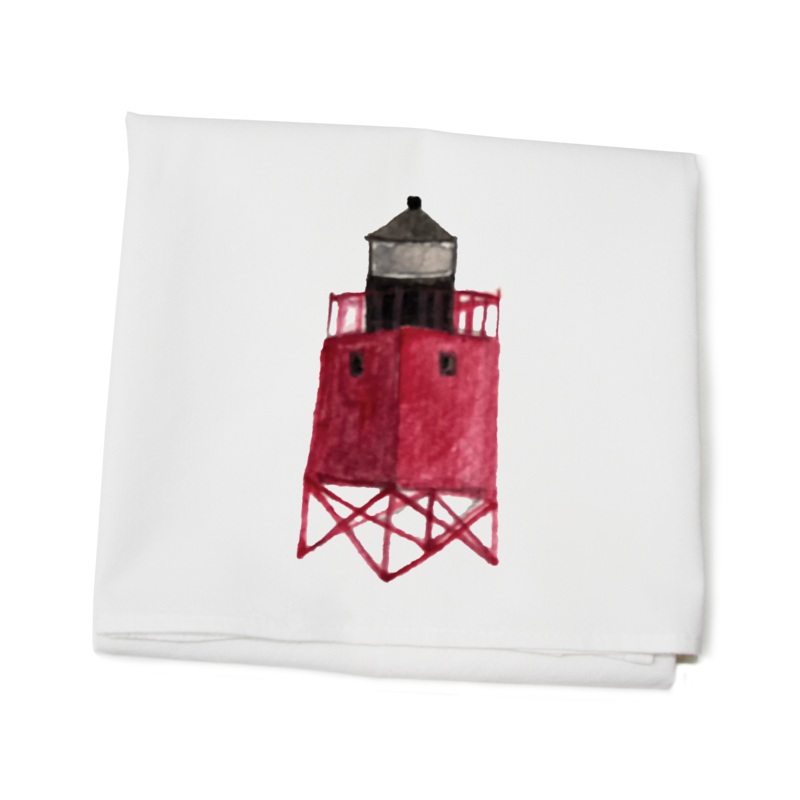 wisconsin lighthouse flour sack towel