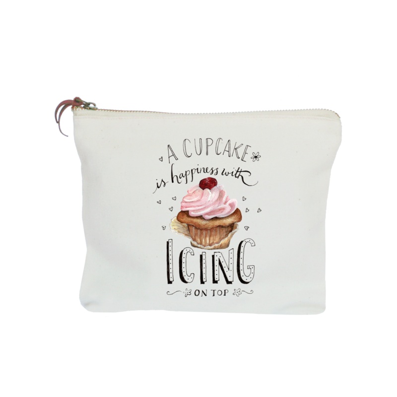 happiness cupcake zipper pouch