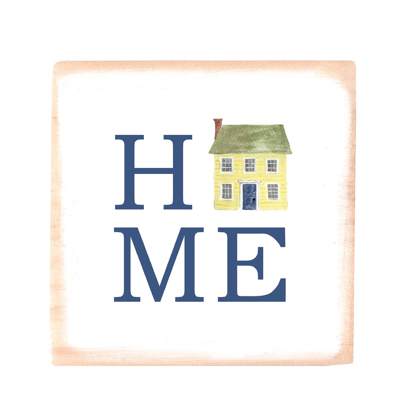 home yellow house square block