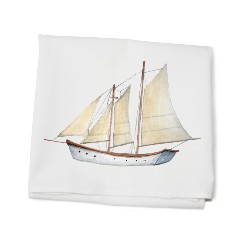 schooner flour sack towel