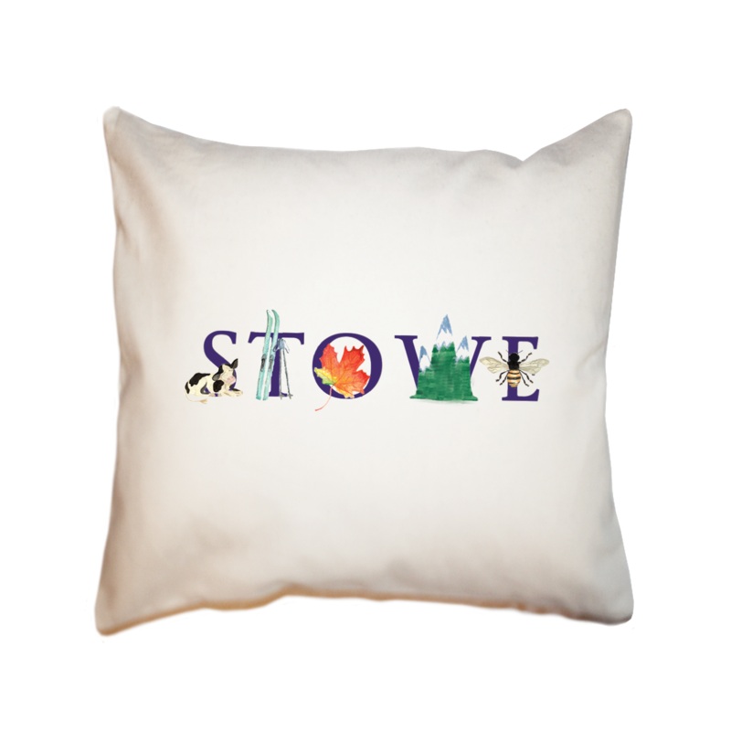 stowe, vt square pillow