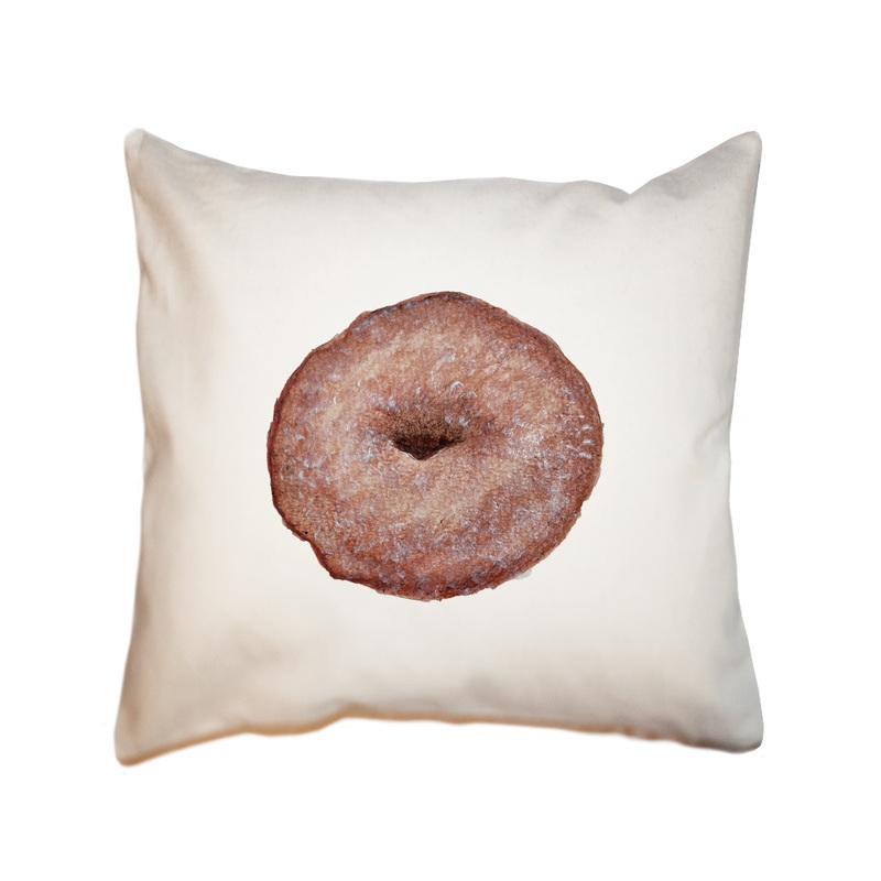 cider donut square pillow