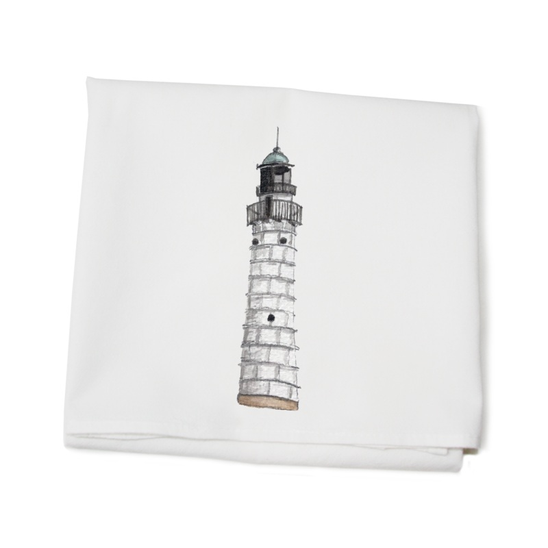door county lighthouse flour sack towel