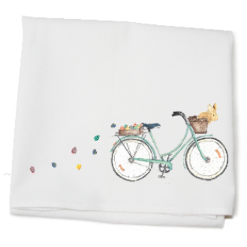 easter bike flour sack towel