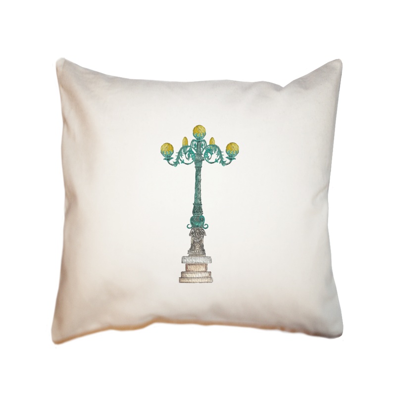 lampost in newport square pillow