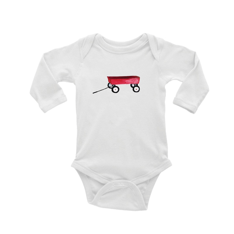 little red wagon baby snap up long sleeve