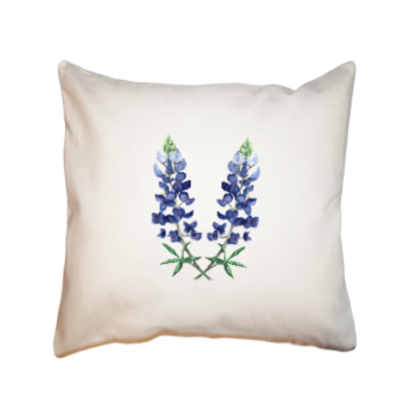 two bluebells square pillow