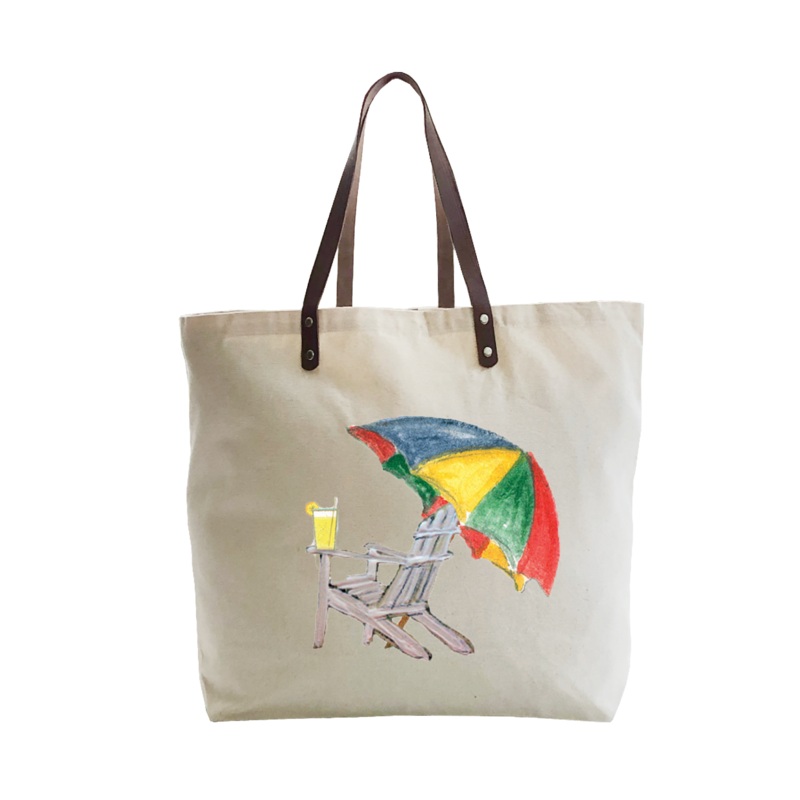 adirondack with umbrella large tote