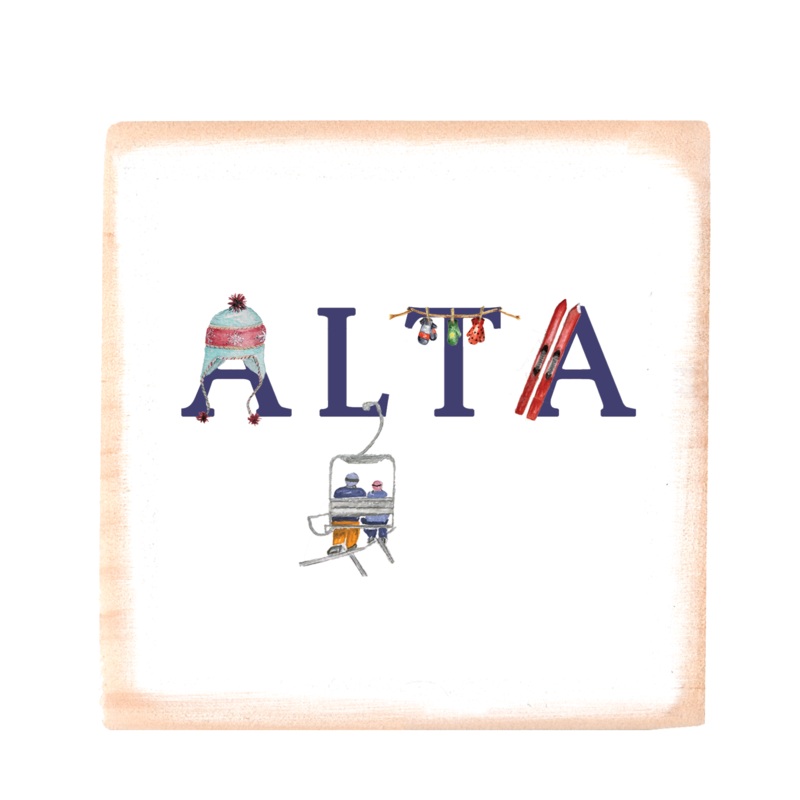 alta square wood block