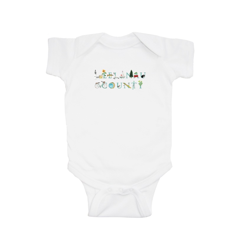 Leelanau County baby snap up short sleeve