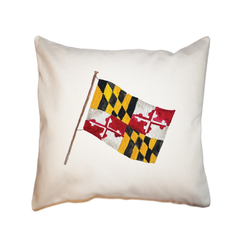 maryland flag square pillow