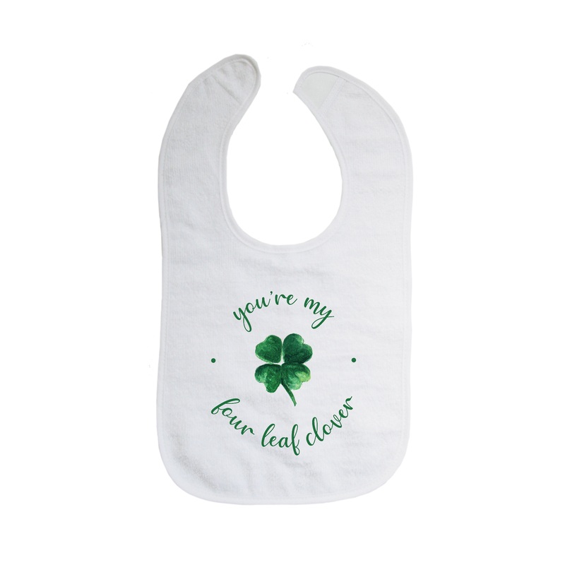 you’re my four leaf clover bib