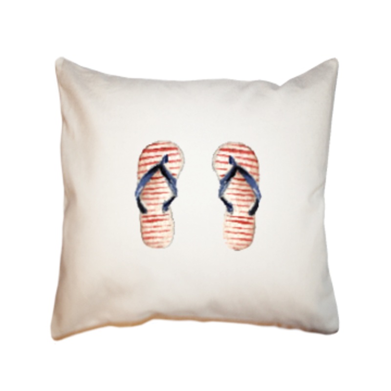 flip flops square pillow