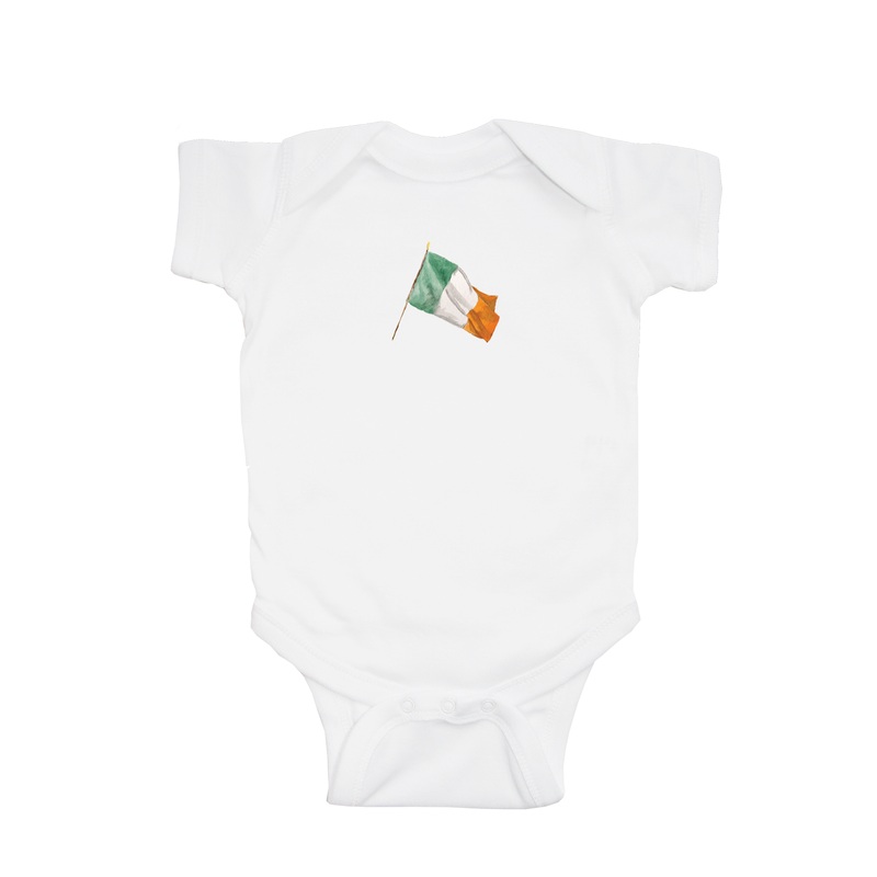 ireland flag baby snap up short sleeve