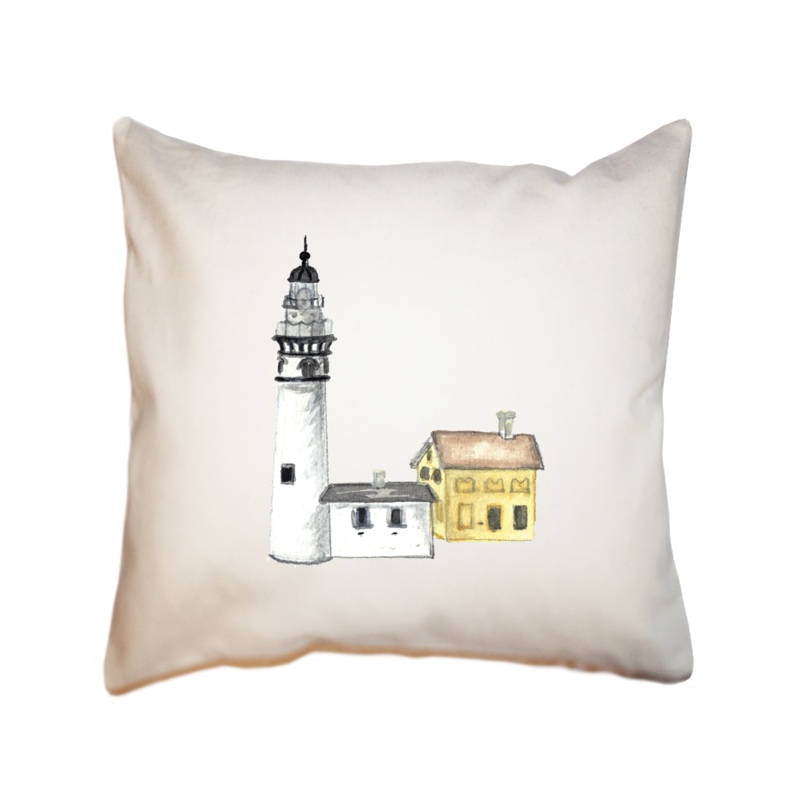 leelanau lighthouse square pillow