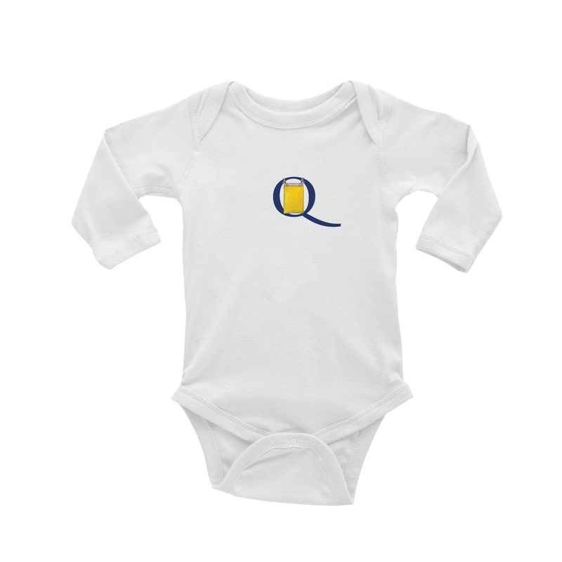 nautical alphabet – Q baby snap up long sleeve