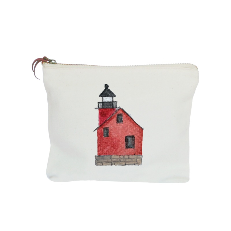 samoset lighthouse zipper pouch