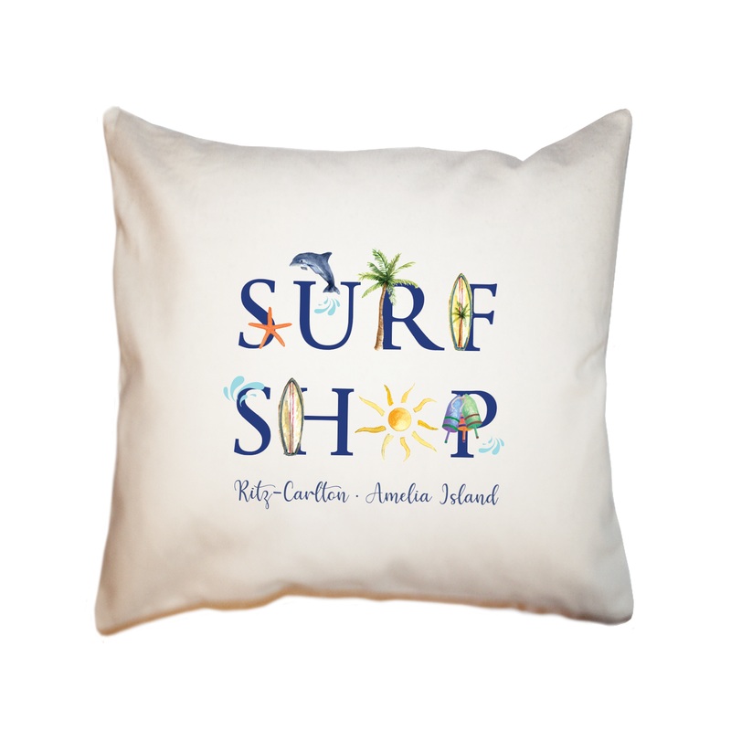 surf shop ritz carlton square pillow