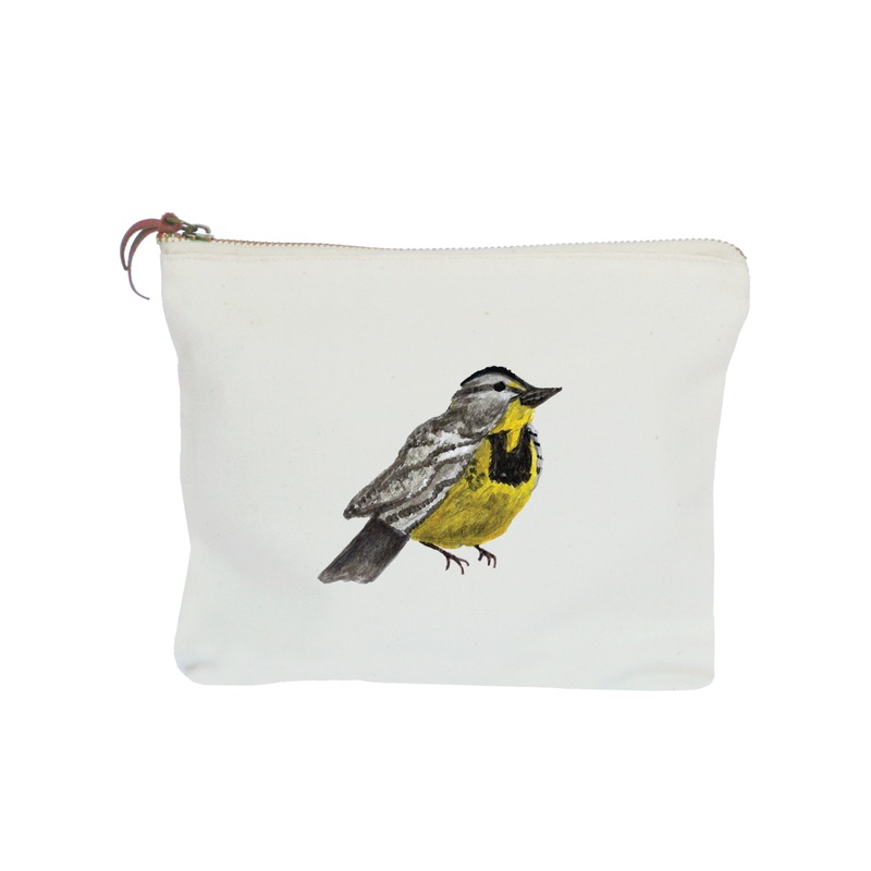 western meadowlark zipper pouch