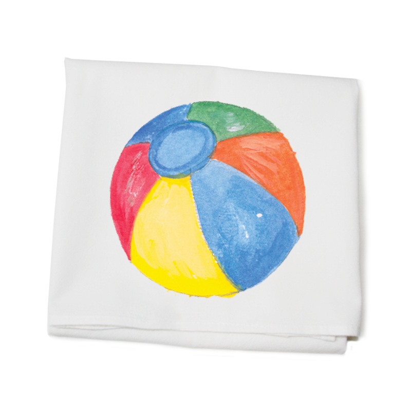 beach ball flour sack towel