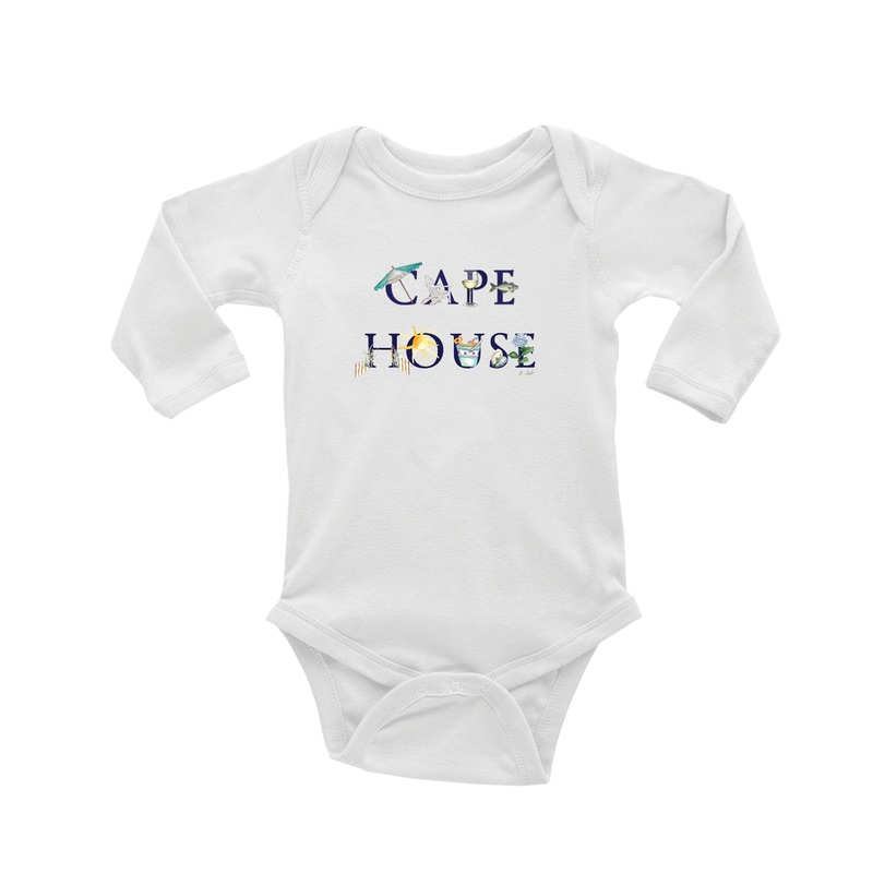 cape house baby snap up long sleeve