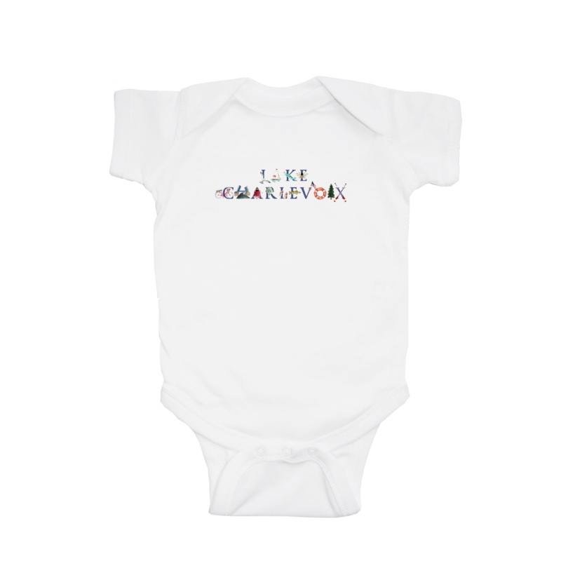 lake charlevoix baby snap up short sleeve