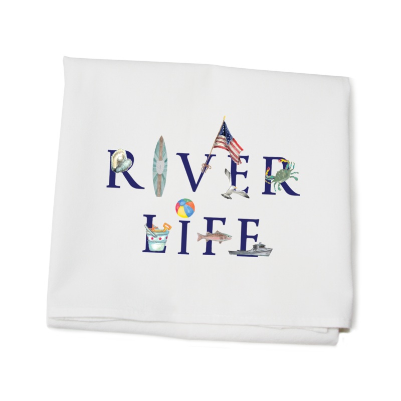 river life flour sack towel