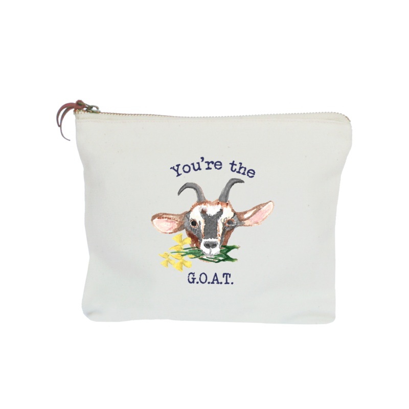 you’re the goat zipper pouch