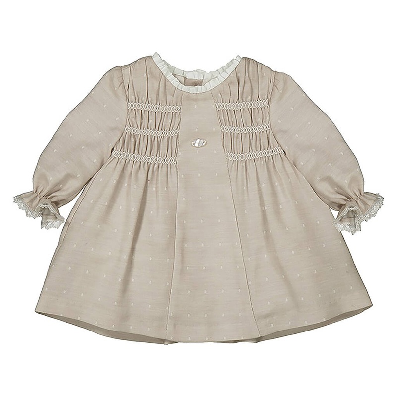 Walnut Dress With Smock 6-9M