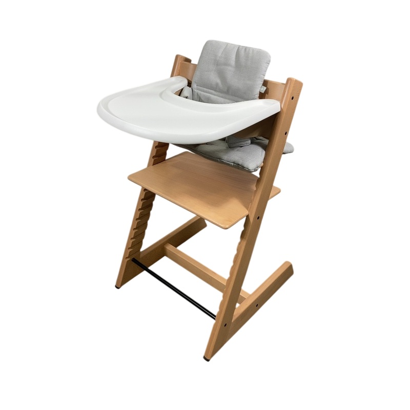 Stokke Tripp Trapp High Chair Complete + Newborn Set, Natural with Nordic Grey