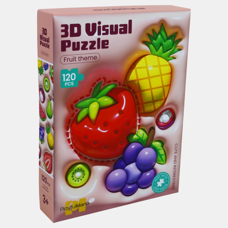 3-D Visual Puzzle – Fruit Theme