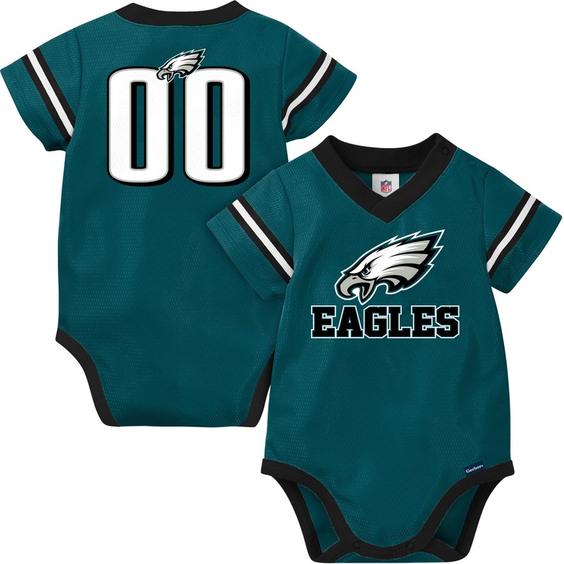 Baby Boys Eagles Short Sleeve Jersey Bodysuit