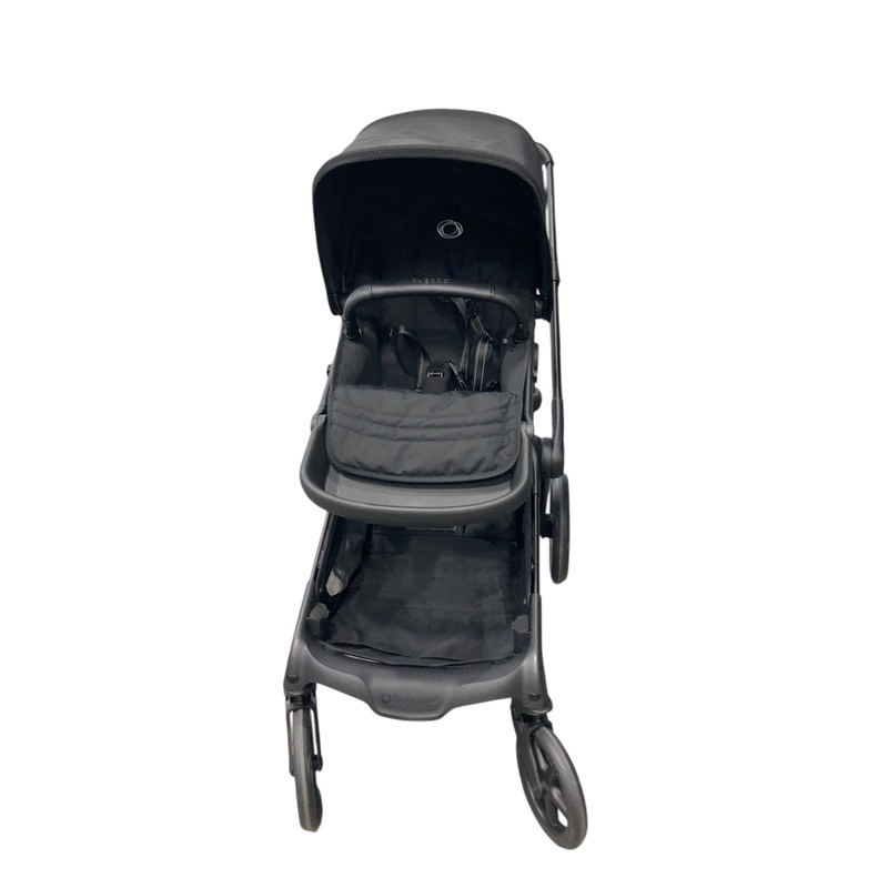 Bugaboo Kangaroo Single To Double Stroller, 2024, Black, Midnight Black, Midnight Black