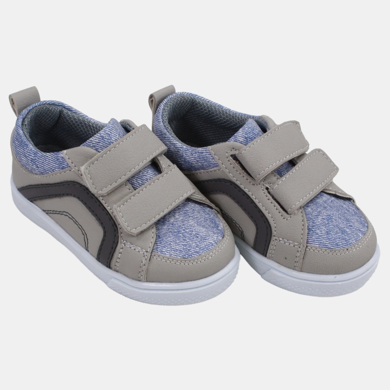 Unisex Baby Leather Sneakers  Grey