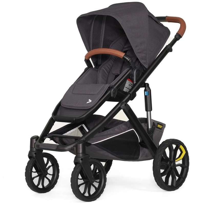 Veer Switch&Roll Luxe Single-to-Double Stroller Bundle with Leather Kit – Gray Granite