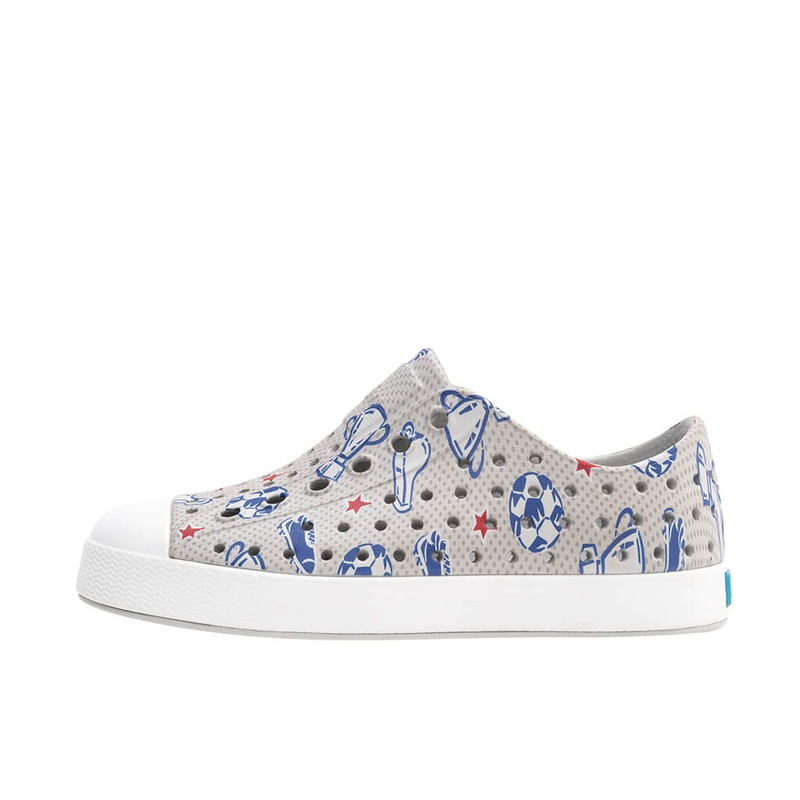 Jefferson Print Kids – Hyams Grey/Shell White/Soccer Trophy