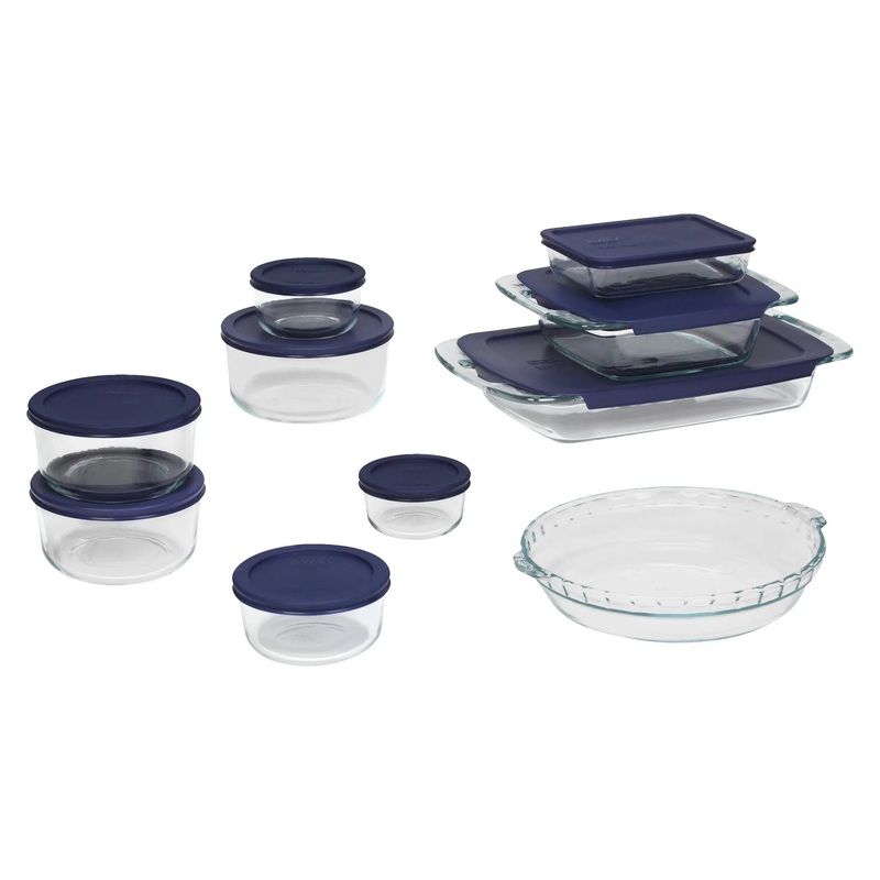 19pc Glass Bake and Store Set: Clear Bakeware