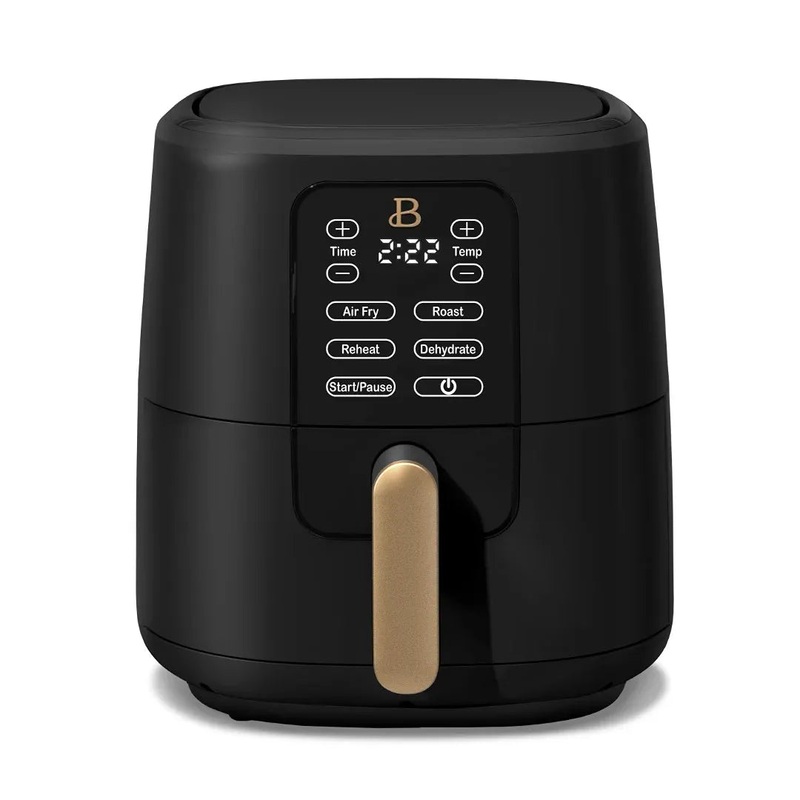 6 Qt Air Fryer with TurboCrisp Technology and Touch-Activated Display by Drew Barrymore – Black Sesame