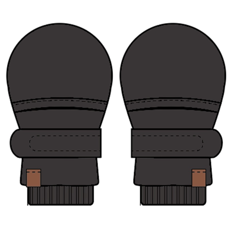 Cotton Knit Baby Stay-On Mitts – Shadow