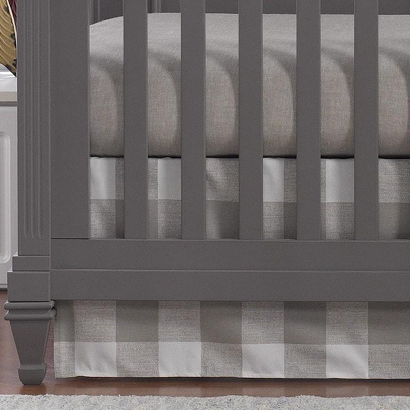 Liz & Roo Buffalo Check (Taupe) Crib Skirt 17″ Drop