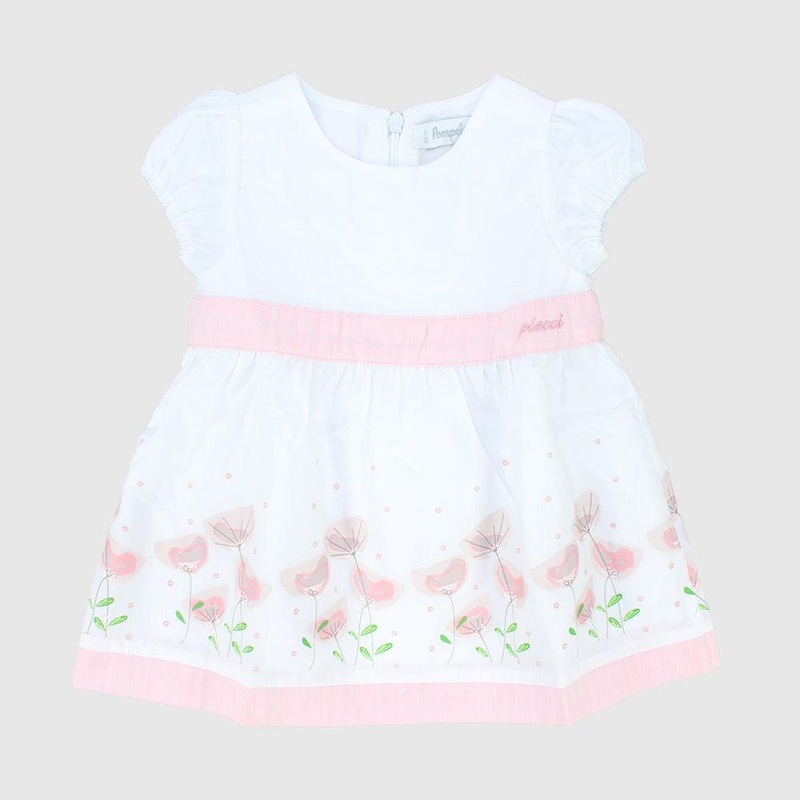 Pink Flowers Sleeveless Dress