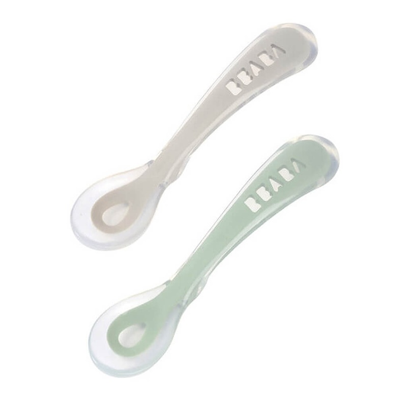 Second Stage Travel Set Silicone Spoon Cloud/Sage