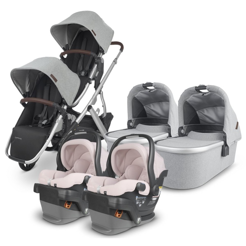 UPPAbaby VISTA V2 Twin Double Stroller + MESA V2 Travel System Bundle – Stella / Alice