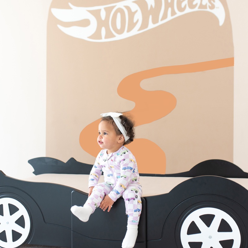 Zippered Romper in Sparkles and Speed