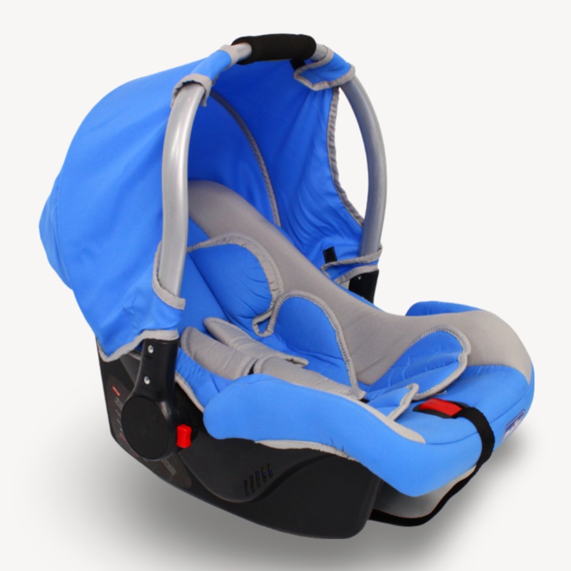 Baby Blue & Grey Maller Baby Car Seat  Lightweight, Safe, and Practical